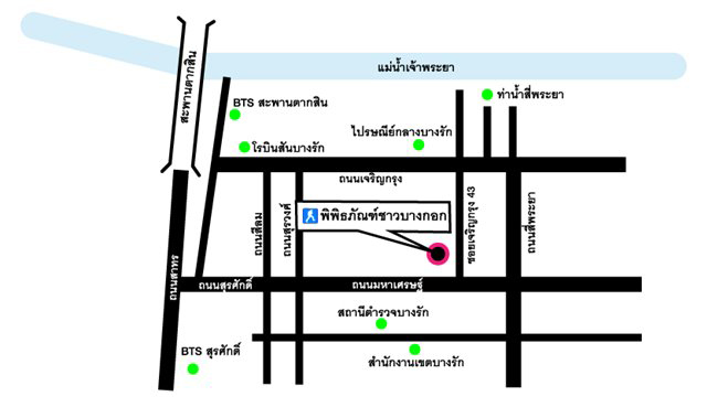 แผนที่ไปพิพิธภัณฑ์ชาวบางกอก